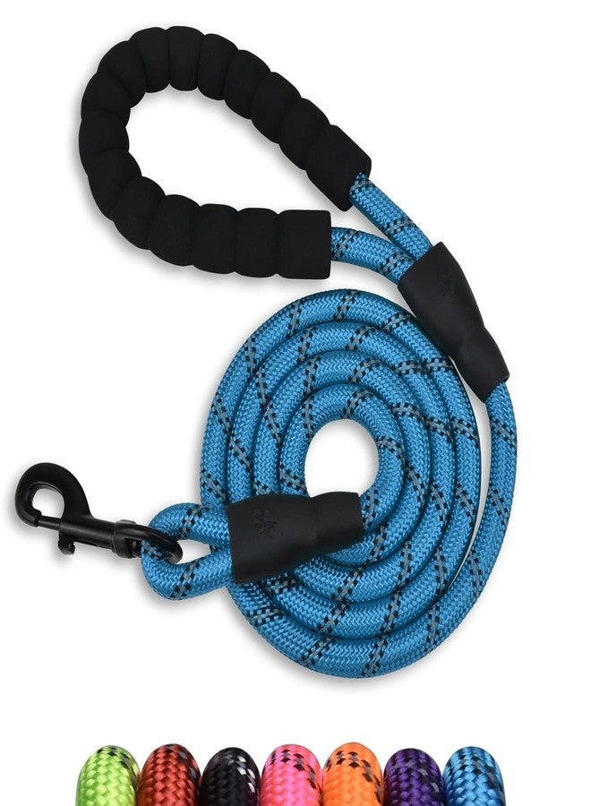 DOCROK 4 Ft Strong Pet Dog Leash with Comfortable Padded Handle and Highly Reflective Threads Rope for Night Walking 360-Degree Rotating Metal Buckle for Small Medium (Multi Color) - Image 2